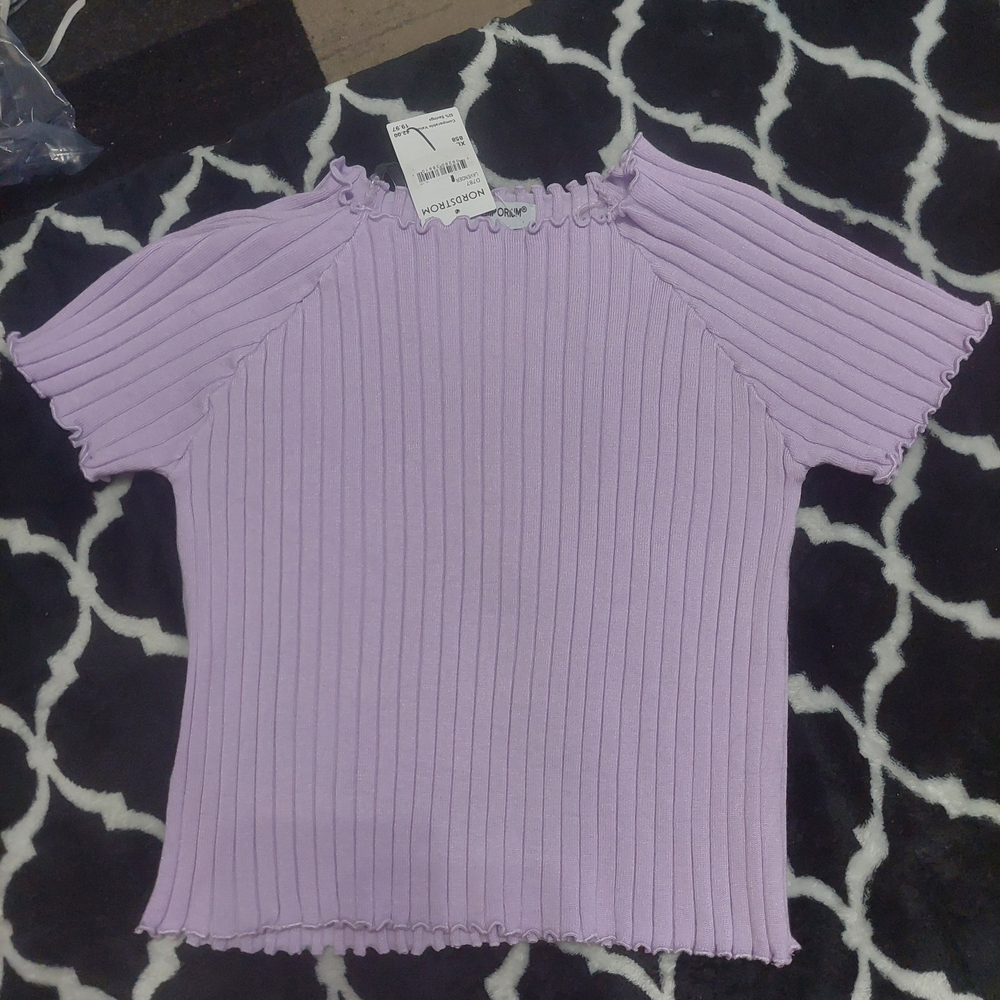 Cotton‎ Emporium Lilac Ribbed Blouse